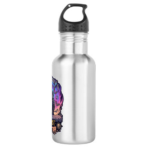 Geisterjäger Sensenmann Skelett Sense Lila Flamme Edelstahlflasche
