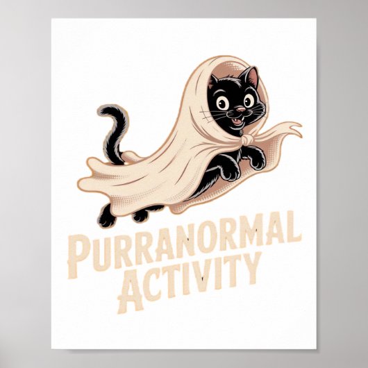 Geisterkatze Classic T-Shirt Poster (Vorne)