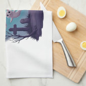 Geisterkatzen-Parade Geschirrtuch (Viertel Falte)