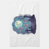 Geisterkatzen-Parade Geschirrtuch (Vertikal)
