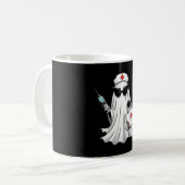 Geisterkrankenschwester Halloween Kaffeetasse (Vorderseite Links)