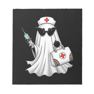 Geisterkrankenschwester Halloween Notizblock