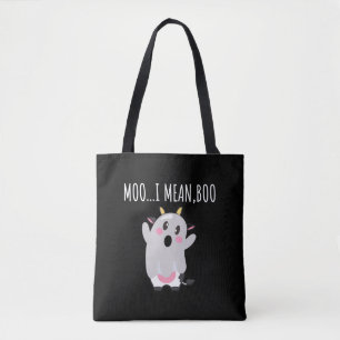 Geisterkuh Muh ich meine Boo Halloween-Geschenk Tasche