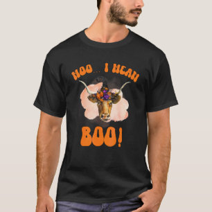 Geisterkuh Muh Ich meine Booo Kürbis Mond Hallowee T-Shirt