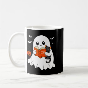 Geisterlesebuch Schwarze Katze Halloween-Kostüm Mä Kaffeetasse