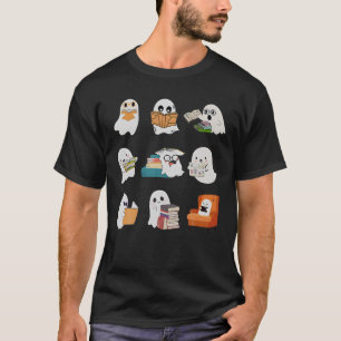 Geisterleselehrer Halloween Bibliothekar Buch T-Shirt