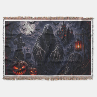 Geistermantel des Sensenmanns Halloween-Wurfdecke Decke