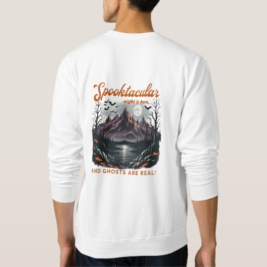 "Geistermodus: Spooktakuläre Nächte warten" Sweatshirt (Rückseite)