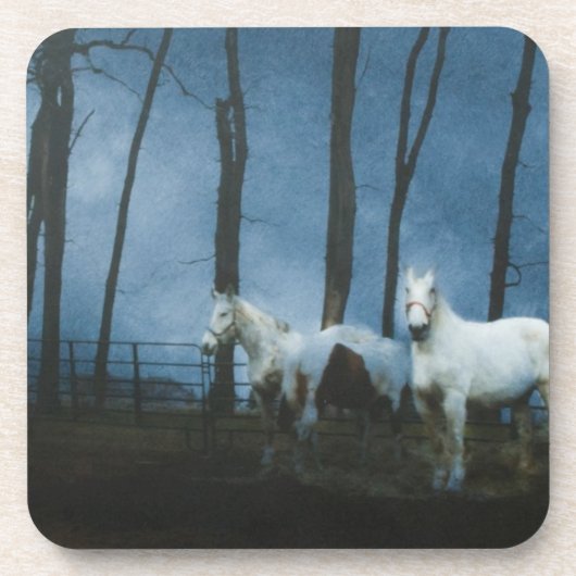 Geisterpferde um Mitternacht Untersetzer (Vorderseite)