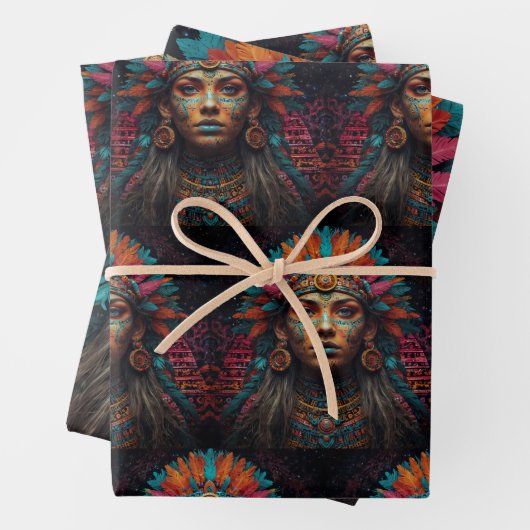 Geisterrealms - Mystische, native amerikanische Fa Geschenkpapier Set (Beispiel)