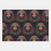 Geisterrealms - Mystische, native amerikanische Fa Geschenkpapier Set (Vorderseite)