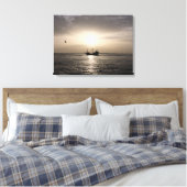 Geisterschiff bei Sonnenuntergang Leinwanddruck (Insitu (Schlafzimmer))