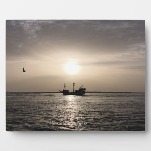 Geisterschiff bei Sunset Canvas Print Fotoplatte (Vorderseite)