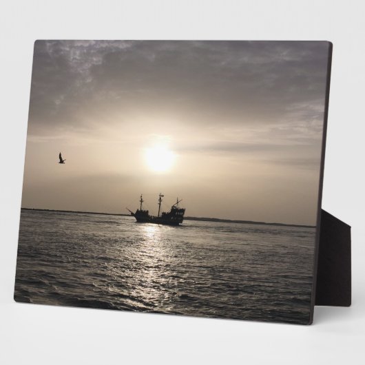 Geisterschiff bei Sunset Canvas Print Fotoplatte (Seite)
