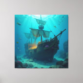 Geisterschiff der Piraten   Leinwanddruck (Vorderseite)