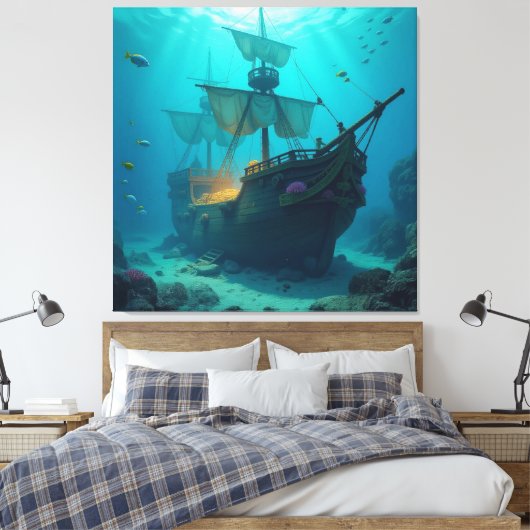 Geisterschiff der Piraten   Leinwanddruck (Insitu (Schlafzimmer))