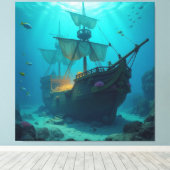 Geisterschiff der Piraten   Leinwanddruck (Insitu (Holzboden))