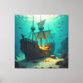 Geisterschiff der Piraten   Leinwanddruck (Vorderseite)