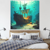 Geisterschiff der Piraten   Leinwanddruck (Insitu (Schlafzimmer))
