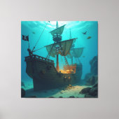 Geisterschiff der Piraten   Leinwanddruck (Vorderseite)
