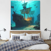 Geisterschiff der Piraten   Leinwanddruck (Insitu (Schlafzimmer))