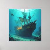 Geisterschiff der Piraten Leinwanddruck (Vorderseite)