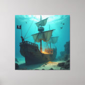 Geisterschiff der Piraten Leinwanddruck (Vorderseite)