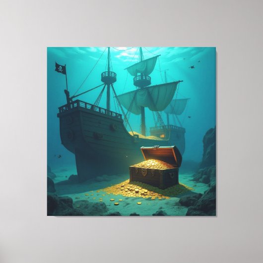 Geisterschiff der Piraten Leinwanddruck (Vorderseite)