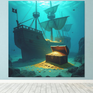 Geisterschiff der Piraten   Leinwanddruck