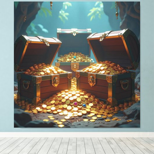 Geisterschiff der Piraten Leinwanddruck (Insitu (Holzboden))