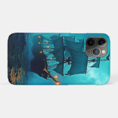 Geisterschiff im Sturmgewässer-Design Case-Mate iPhone Hülle (Rückseite (Horizontal))