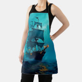 Geisterschiff im Sturmgewässer-Design Schürze (InSitu)