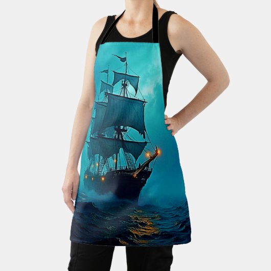 Geisterschiff im Sturmgewässer-Design Schürze (InSitu)