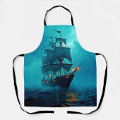 Geisterschiff im Sturmgewässer-Design Schürze (Vorderseite)