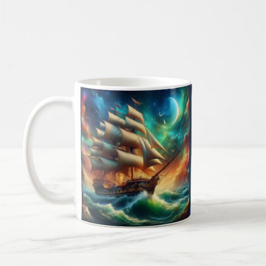 Geisterschiff Lady Lovibond in a Cosmic Storm Kaffeetasse (Links)