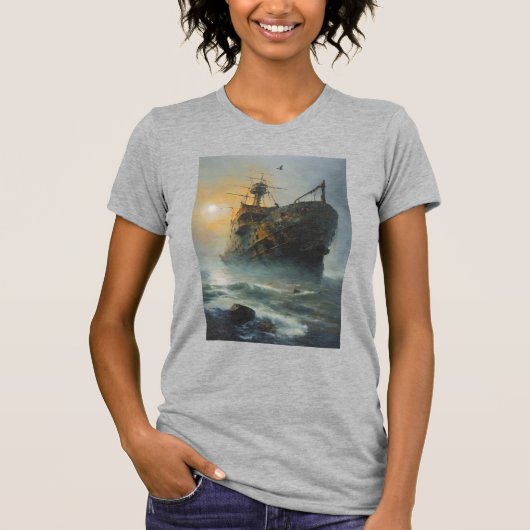 Geisterschiff, Piratenschiff, T-Shirt (Vorderseite)