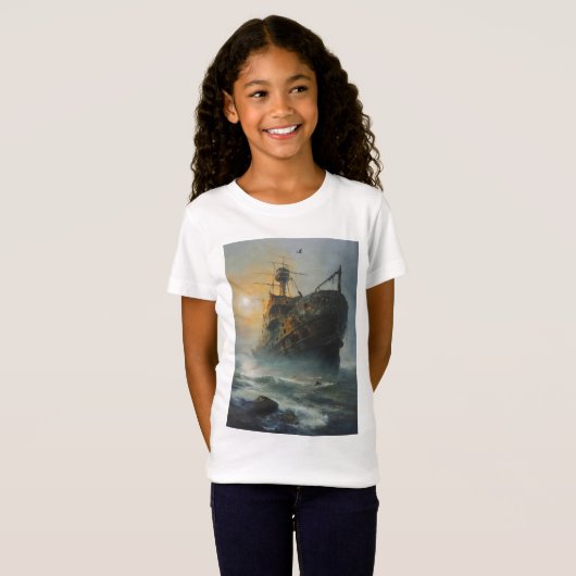 Geisterschiff, Piratenschiff, T-Shirt (Vorne ganz)