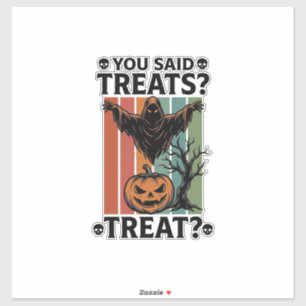 Geistert-Shirt Halloween mit gruseligen Pun und Kü Aufkleber