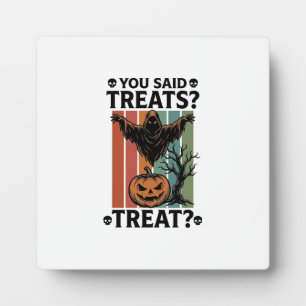 Geistert-Shirt Halloween mit gruseligen Pun und Kü Fotoplatte