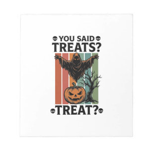 Geistert-Shirt Halloween mit gruseligen Pun und Kü Notizblock