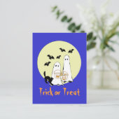 Geistertrick oder -behandlung postkarte (Stehend Vorderseite)