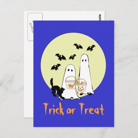 Geistertrick oder -behandlung postkarte (Vorne/Hinten)