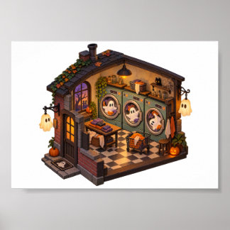 Geisterwäscherei Halloween-Wäschetag 7x5 Poster