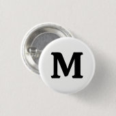 Geisterweiß einfarbig button (Vorne & Hinten)