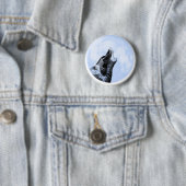 Geisterwolf heult auf dem Mond Button (Beispiel)