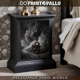 Geisterzug aus dem Jahr 1900 in einer Wüstenstatio Seidenpapier