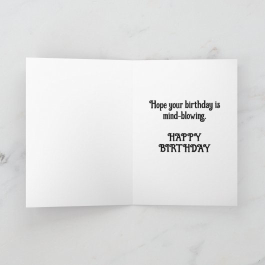 Geistesblasen zum Geburtstag explodierende Schädel Karte (Innenseite)