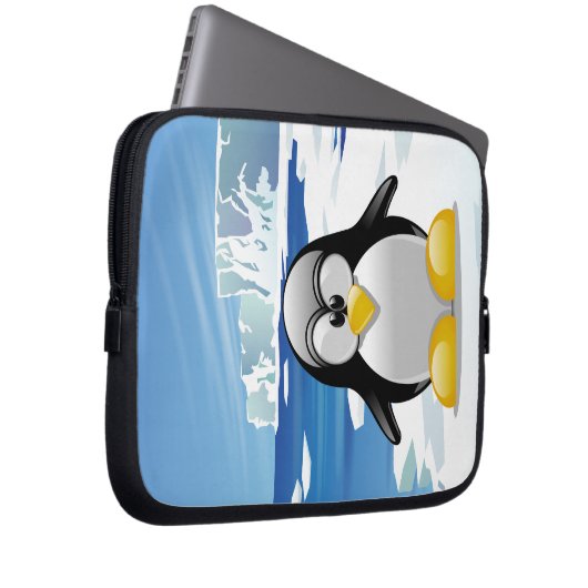 Geistesgestörter Pinguin Laptopschutzhülle (Vorne Rechts)