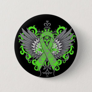 Geistesgesundheits-Bewusstseins-coole Flügel Button