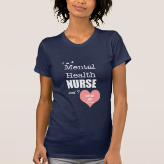 Geistesgesundheits-Krankenschwester-Rosa T-Shirt
